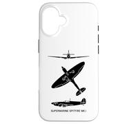 Supermarine Spitfire Mark 1 WW2 Plane Spotter Silhouettes Case for iPhone 16