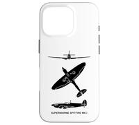 Supermarine Spitfire Mark 1 WW2 Plane Spotter Silhouettes Case for iPhone 16 Pro