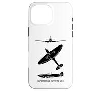 Supermarine Spitfire Mark 1 WW2 Plane Spotter Silhouettes Case for iPhone 16 Pro Max