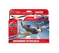 Supermarine Spitfire MkVc Starter Airfix Gift Set Model Plane 1:72 Scale 26pcs