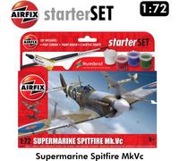 Supermarine Spitfire MkVc WWII Fighter 1:72 Model kit Starter Set AIRFIX A55001