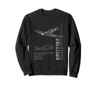 Supermarine Spitfire Specs Fighter RAF Sweatshirt