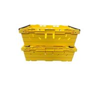 Supermarket and General Storage Bale Arm Crate Stack and Nest - Yellow