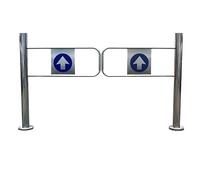 Supermarket Entrance Door, Stainless Steel 1 Way Security Swing Gate Pack of 2 Silver 50-100x97cm(50x97 cm)