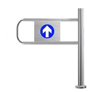 Supermarket Entrance Safety Gate,1-Way Closing Swing Gate 90° Opening Metal Closing Unidirectional Fence Door For Supermarket Factory Aisle(100×97 Cm)(Right)