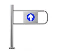 Supermarket Entrance Safety Gate,1-Way Closing Swing Gate 90° Opening Metal Closing Unidirectional Fence Door For Supermarket Factory Aisle(50×97 Cm)(Left)
