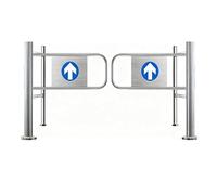 Supermarket Entrance Safety Gate, 90° Open One-Way Automatic Closing Swing Gate with Guardrail, Metal Barricade Access Door for Retail Stores,B,200 * 97cm