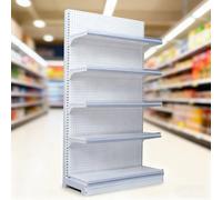 Supermarket Shelving, Island Gondola Retail Shelf Display,5 Tier Snack Rack Display Stand，for Retail Convenience,Drugstores, Garages(W-sub,40.6x16.9x53.1 in)