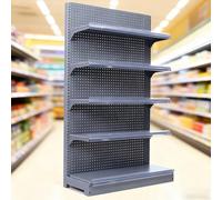 Supermarket Shelving, Island Gondola Retail Shelf Display,5 Tier Snack Rack Display Stand，for Retail Convenience,Drugstores, Garages(G-main,28.7x16.9x88.6 in)