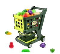 Supermarket Shopping Trolley for | Shopping Trolley Set for - De De Toy with Rounded Edge Design - for Birthday Christmas Party