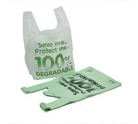 Supermarket Style Strong Plastic Shopping Vest Carrier Bags - 11" x 17" x 21" - (SUPER-STRONG® BRAND) - 8 COLOURS AVAILABLE (200, Bio Degradable)