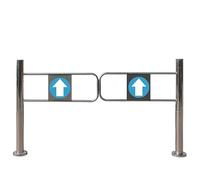 supermarket Swing Gate,Automatic Swing Gate One-Way Door, Entrance and Exit Device Double Doors Only Be Pushed in But Not Out, Stainless Steel Barricade Accesses Doors for Store/Library(71x
