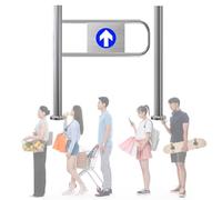 supermarket Swing Gate,Shopping Convenience Store Entrance Safety Swing Gate, 1-Way Door Half Waist Barrier Gates, Automatic Rebound Revolving Door for Crowded Places(Left,WXH 80x100cm(31x3