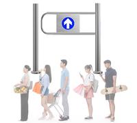 supermarket Swing Gate,Shopping Convenience Store Entrance Safety Swing Gate, 1-Way Door Half Waist Barrier Gates, Automatic Rebound Revolving Door for Crowded Places(Right,WXH 90x100cm(35x