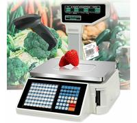 Supermarket Weighing & Cashier All-in-One Machine Barcode Scales Barcode Printing Electronic Scale with Large Screen for Retail Store,Machine+Gun+cashbox