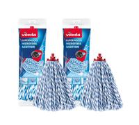 Supermocio Micro and Cotton Mop Refill, White, 18 x 10 x 37 cm, Pack of 2