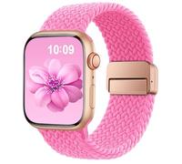 SuperNaNa Braided Stretchy Band Compatible with Apple Watch Bands 38mm 40mm 41mm 42mm 46mm 44mm 45mm 49mm for Women Men, Nylon Sport Strap Solo Loop for iWatch Series SE 10 9 8 7 6 5 4 3 Ultra 2 1