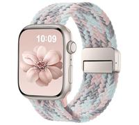 SuperNaNa Braided Stretchy Band Compatible with Apple Watch Bands 38mm 40mm 41mm 42mm 46mm 44mm 45mm 49mm for Women Men, Nylon Sport Strap Solo Loop for iWatch Series SE 10 9 8 7 6 5 4 3 Ultra 2 1