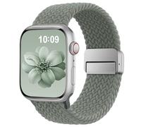 SuperNaNa Braided Stretchy Band Compatible with Apple Watch Bands 38mm 40mm 41mm 42mm 46mm 44mm 45mm 49mm for Women Men, Nylon Sport Strap Solo Loop for iWatch Series SE 10 9 8 7 6 5 4 3 Ultra 2 1