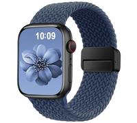 SuperNaNa Braided Stretchy Band Compatible with Apple Watch Bands 38mm 40mm 41mm 42mm 46mm 44mm 45mm 49mm for Women Men, Nylon Sport Strap Solo Loop for iWatch Series SE 10 9 8 7 6 5 4 3 Ultra 2 1