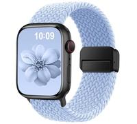 SuperNaNa Braided Stretchy Band Compatible with Apple Watch Bands 38mm 40mm 41mm 42mm 46mm 44mm 45mm 49mm for Women Men, Nylon Sport Strap Solo Loop for iWatch Series SE 10 9 8 7 6 5 4 3 Ultra 2 1