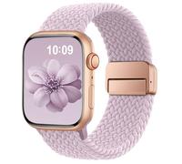 SuperNaNa Braided Stretchy Band Compatible with Apple Watch Bands 38mm 40mm 41mm 42mm 46mm 44mm 45mm 49mm for Women Men, Nylon Sport Strap Solo Loop for iWatch Series SE 10 9 8 7 6 5 4 3 Ultra 2 1
