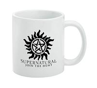 Supernatural Anti Possession Symbol Ceramic Coffee Mug, Novelty Gift Mugs for Coffee, Tea and Hot Drinks, 11oz, White