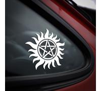 Supernatural Anti-Possession Symbol Vinyl Decal Sticker, Pagan Norse Wicca Witchcraft Occult Druid Viking Mythology Magic Symbol, Car Window Bumper 4x4 Laptop Wall Bike Home Decor