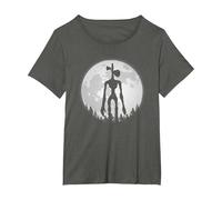 Supernatural Cryptid Siren Head for Boys T-Shirt, Women's Plus, Asphalt Grey, 1X