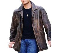 Supernatural Dean Winchester Vintage Mens Distressed 3 Quarter Length Blazer Real Leather Coat (M)