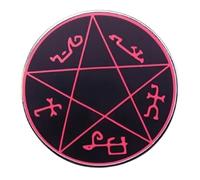 Supernatural Devil's Trap Sigil Demon Pentagram Symbol Circle 1.2" Enamel Pin Badge