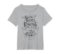 Supernatural Family Business T-Shirt, Women's Plus, Heather Grey, 4X