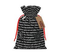 Supernatural Inspiration Print Christmas Drawstring Gift Bags Festive Sack Xmas Birthday Party Present Packaging