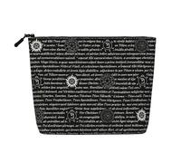 Supernatural Inspiration Print Makeup Bag Cute Cosmetic Bag for Women Makeup Pouch Travel Toiletry Bag for Lady