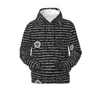 Supernatural Inspiration Print Men'S Hoodie With Kangaroo Pockets Pullover Winter Autumn Spring Casual Wear Black