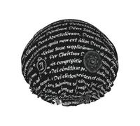 Supernatural Inspiration Print Shower Cap with Elastic and Reusable for Long and Short Hair,Double Layers Hair Cap