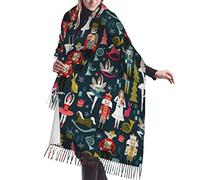 Supernatural Inspiration Print Women'S Super Soft Classic Cashmere Winter Cashmerette Fringed Scarf For Spring Fall Winter, Women's Nutcracker Ballet Xmas Dance, One Size