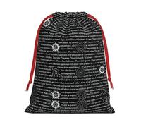 Supernatural Inspiration Printing 11.8x15.8in Drawstring Gift Bag With Red Ribbon Closure For Halloween Xmas,For Adults Gifting