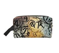 Supernatural Inspiration Printing Portable Makeup Bag for Women Girl Large Capacity Travel Cosmetic Bag Makeup Pouch Organizer with Handle