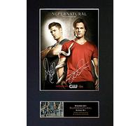 SUPERNATURAL Jensen Ackles & Jared Padalecki Signed Autograph Mounted Photo Reproduction PRINT A4 Rare Perfect Birthday (297 x 210mm) #136 (Mount & Print (Not Framed))