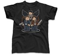 Supernatural Lego Sam Dean Winchester, Men's T-Shirt, Black, X-Large