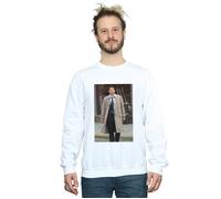 Supernatural Men's Castiel Photograph Sweatshirt in White | Size: 4XL Supernatural White 4XL