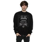 Supernatural Men's Crazy People Sweatshirt X-Large Black