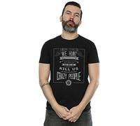 Supernatural Men's Crazy People T-Shirt XX-Large Black