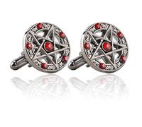 Supernatural Pentagram Pentacle Vintage Five-Pointed Star Cufflinks for Men Personality Rune Cuff Links