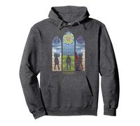 Supernatural Stained Glass Pullover Hoodie, Adult Unisex, Dark Heather Grey, XX-Large
