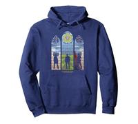 Supernatural Stained Glass Pullover Hoodie, Adult Unisex, Navy Blue, X-Large