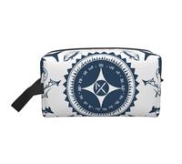 Supernatural Symbols Black Cartoon Printing Portable Makeup Bag for Women Girl Large Capacity Travel Cosmetic Bag Makeup Pouch Organizer with Handle