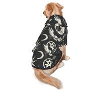Supernatural Symbols Black Dog Hoodie for Medium Large Dogs, Warm Soft Pet Sweatshirt, Easy to Wear Jumper Clothes
