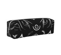 Supernatural Symbols Black Print Adults Pencil Case Pouch Stationery Organizer Office Travel Supply Accessory